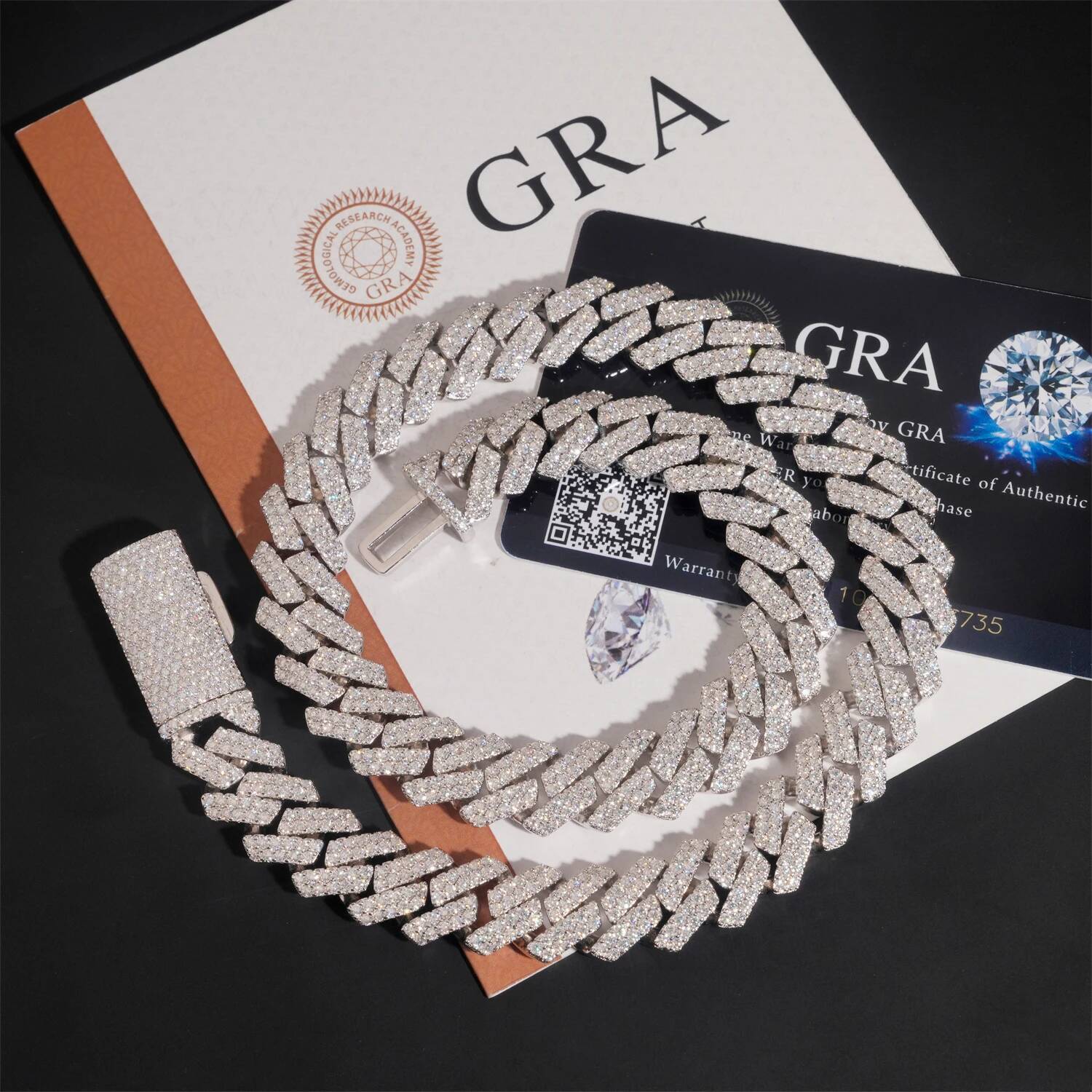 Hip Hop Jewelry 925 Sterling Silver 13mm 2 Rows Iced Out VVS Moissanite Diamond Miami Cuban Necklace