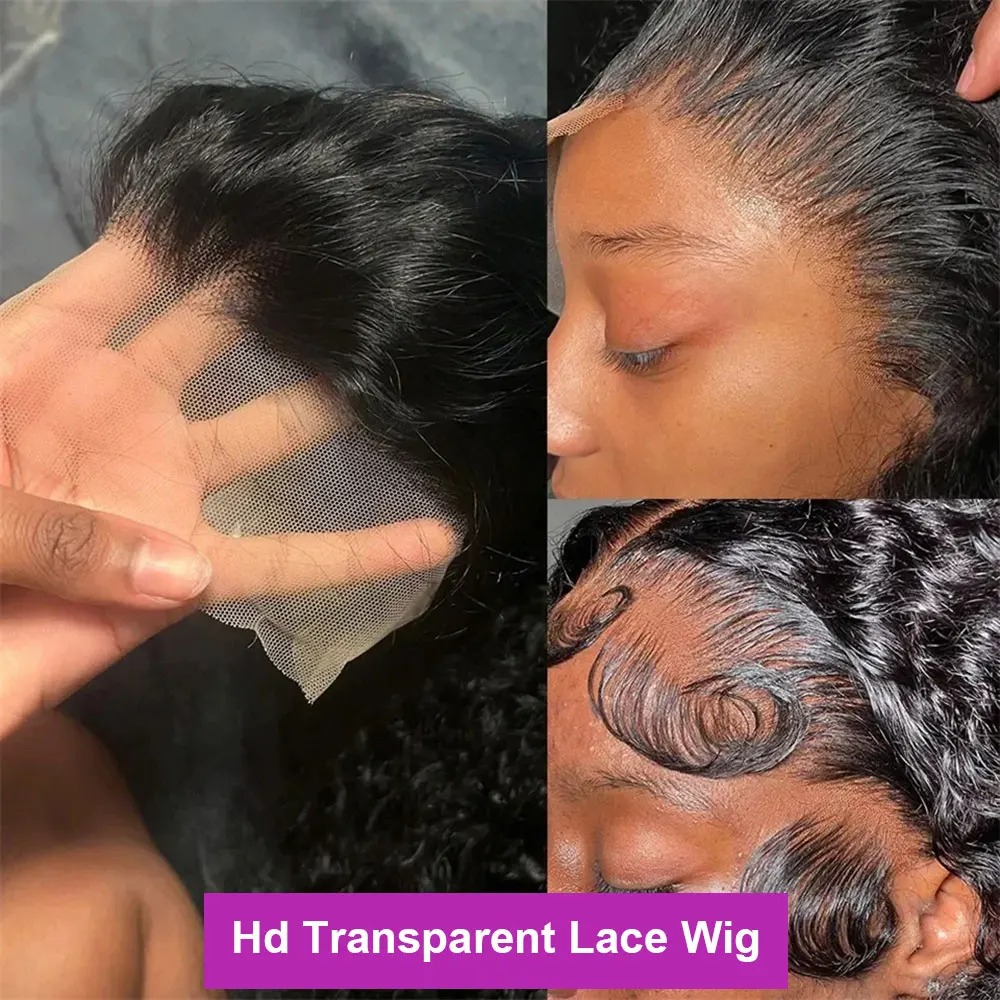 300 Density 360 Full Hd Lace Front Wig for Women PrePlucked 36 Inch Curly Wigs 13X4 Deep Wave Frontal Wig Human Hair Synthetic Wig