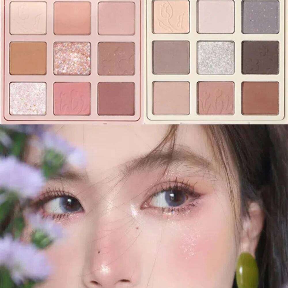 Gogotales 9 Colors Glitter Eyeshadow Palette Shimmer Pearlescent Blush Highlighter Matte Shadow Waterproof Eye Make Up X250716