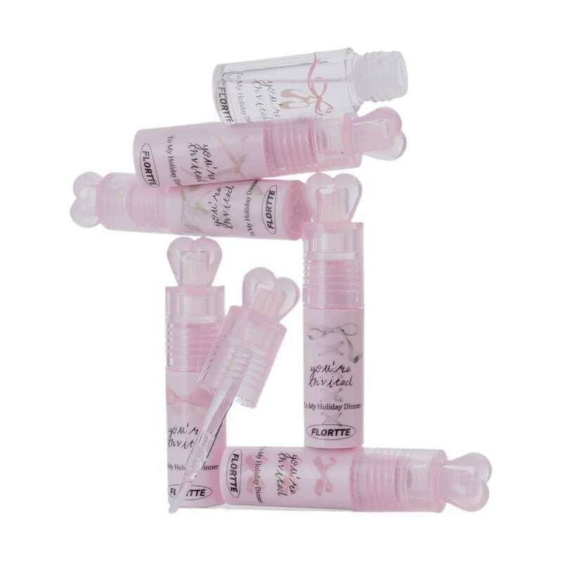 FLORTTE Little Bow Collection Creamy Lip Cream Matte Long-Lasting Non-Stick Cup Not Fade Waterproof Pigmented Veet Lipgloss