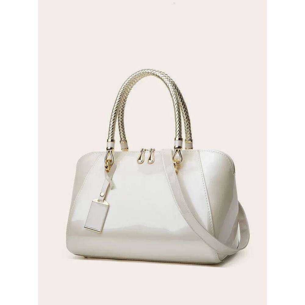 New Patent Leather Boston women's Europe retro Style texture Tote ladies handbag shoulder crossbody bag women