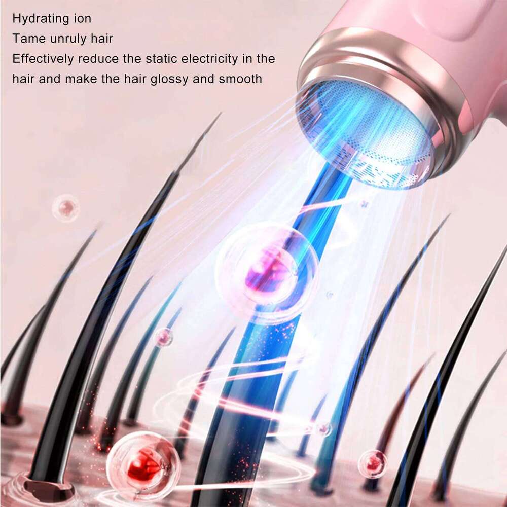 Portable USB Charging Ergonomic Grip Hot And Cold Air Hair Dryer 200W Fast Drying Lightweight With Nozzle For Travel