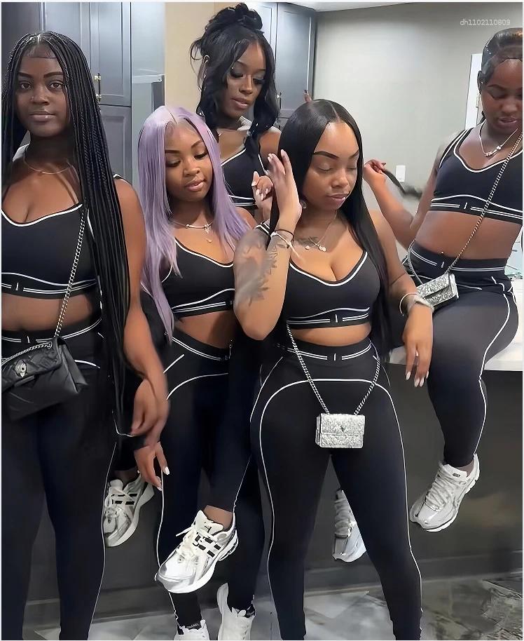 Women's Tracksuits Designer's Sports Yoga Set High-waists Long Pants Training Stretch Vest Pilates Running And Fitness Skinny 2025