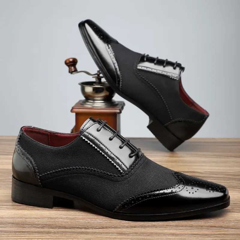 Luxury Designer Male Pointed White Black Mix Patchwork Brogues Oxford Shoes Mens Formal Wedding Dress Homecoming Mens Shoes Y250715