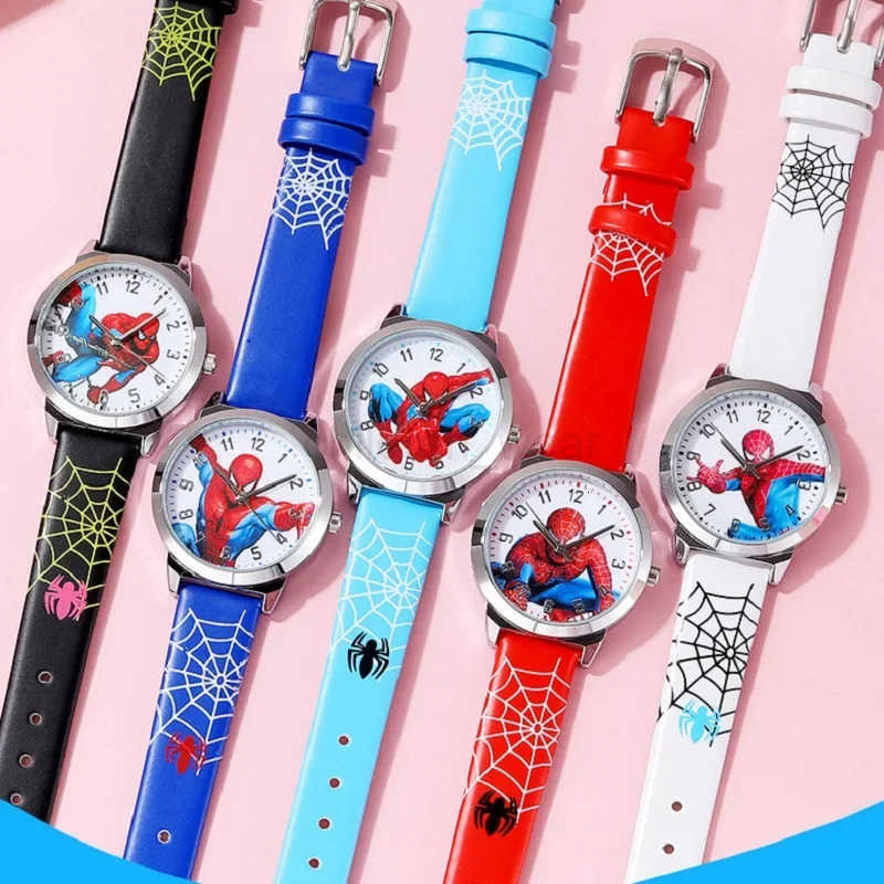 Disney Marvel Spider Man Cartoon Children Watches Quartz Wristwatch Boy Student Fashion Time Clock Waterproof For Boy Gift W20250716