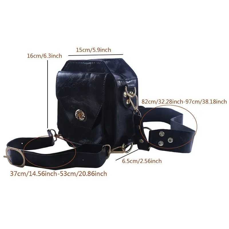 Punk PU Square Waist Bag Casual Small Square Hip Packs For womens Crossbody Cross Multi-function Outdoor Leg Phone Pouch