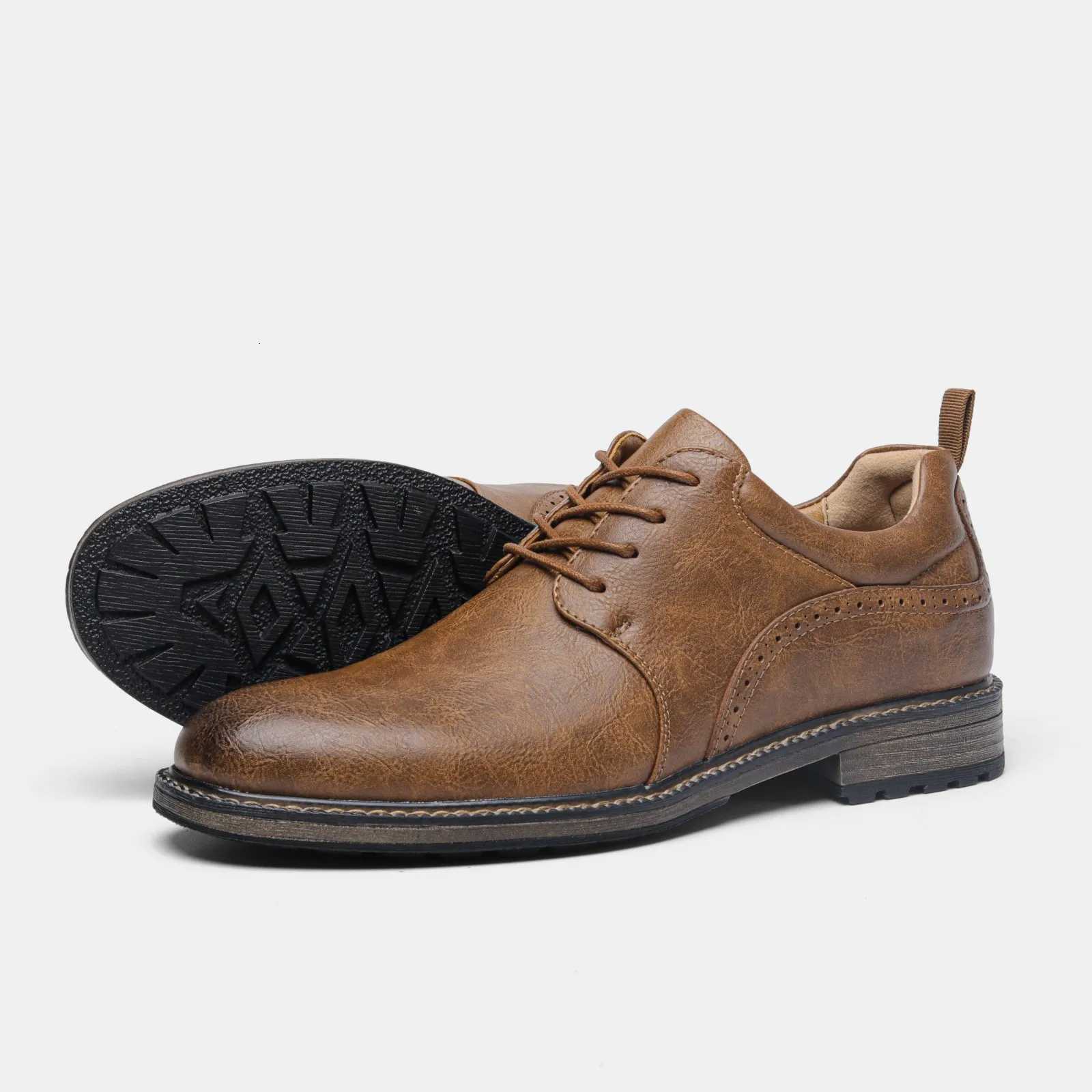 40~46 Casual Shoes Men Fashion Brand Comfortable 2024 Leather Shoes Men #Al7261 W250716