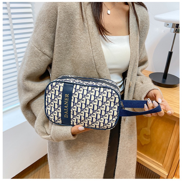 Makeup bag Free Shipping Designer Cosmetic Bag Vanity Bag New Double Pull Head Fashion Large Capacity Cosmetic Bag Female Storage Travel Handheld Wash