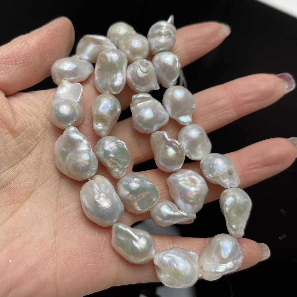 Baroque Natural Freshwater Pearl Fish Tailed Loose Beads for DIY Women Men Necklace Jewelry Making Accessories 12x16-15x20mm 250712