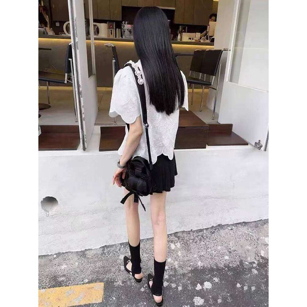 FIRMRANCH Pearl Bead Braided Flower Strap Bow Design Canvas Square Single Shoulder Oblique Straddle Bag For Woman Purse