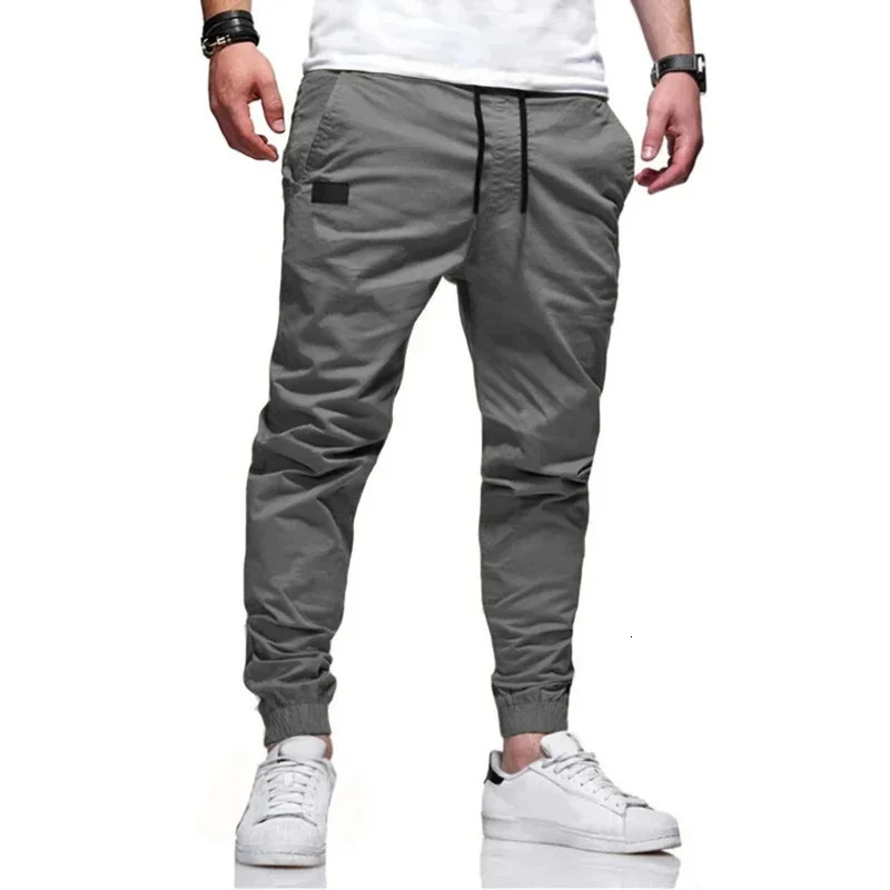 Cargo Pants Mens Loose Straight sports Clothing Solid color sweatpants Large size Joggers Woven pants Casual Male Trousers 250715