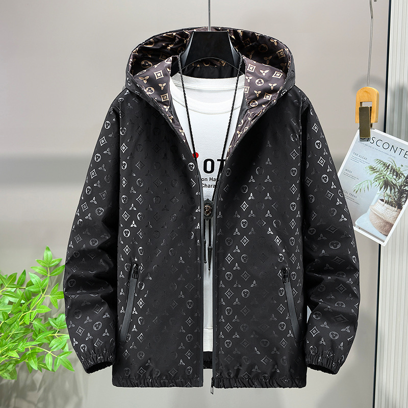 Designer free shipping spring clothing mens thin comfortable jacket men youth handsome sunscreen jacket hooded