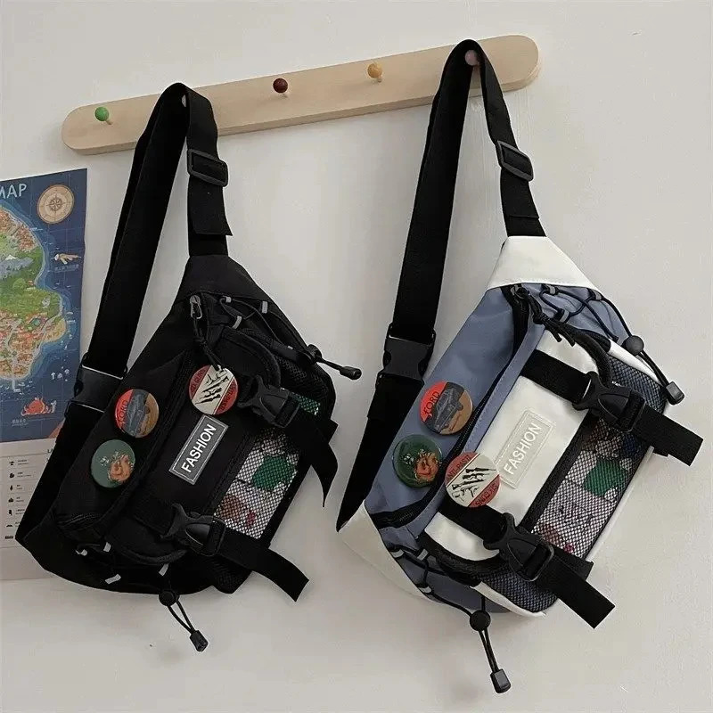 Japanese Style Chest Bag Trendy Casual Crossbody Bag Ins Nylon Small Shoulder Bag Large Capacity Waist Bag Student Mob 250714