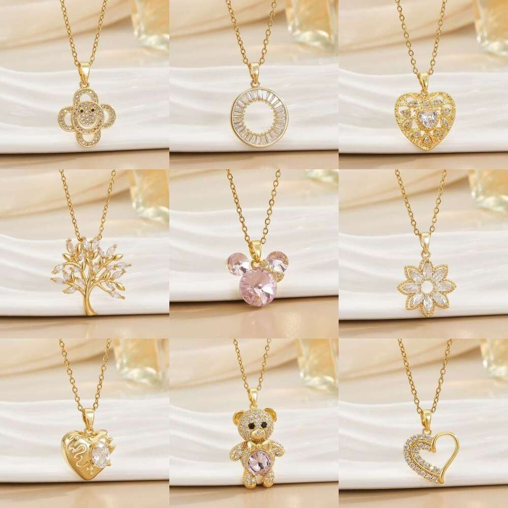 Sweet Forest Style Necklace For Women, Non-Fading, Unique Design, Fashion Pendant, Versatile, Elegant Titanium Steel Clavicle Chain Jewelry 778