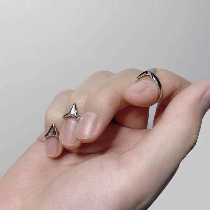 4 Pcs Y2k Metal Index Finger Rings Punk Hiphop Gothic Geometric Buckle Joint Tail Ring For Women Men Jewelry Gift S250716