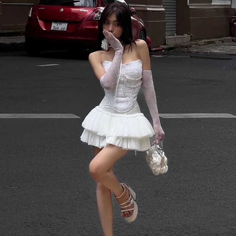 2 Piece Set Candyhot Slash Neck Sleeveless Sexy Fashion Off Shoulder Mini Skirt Solid Casual Women Autumn Partywear Aesthetic R250716