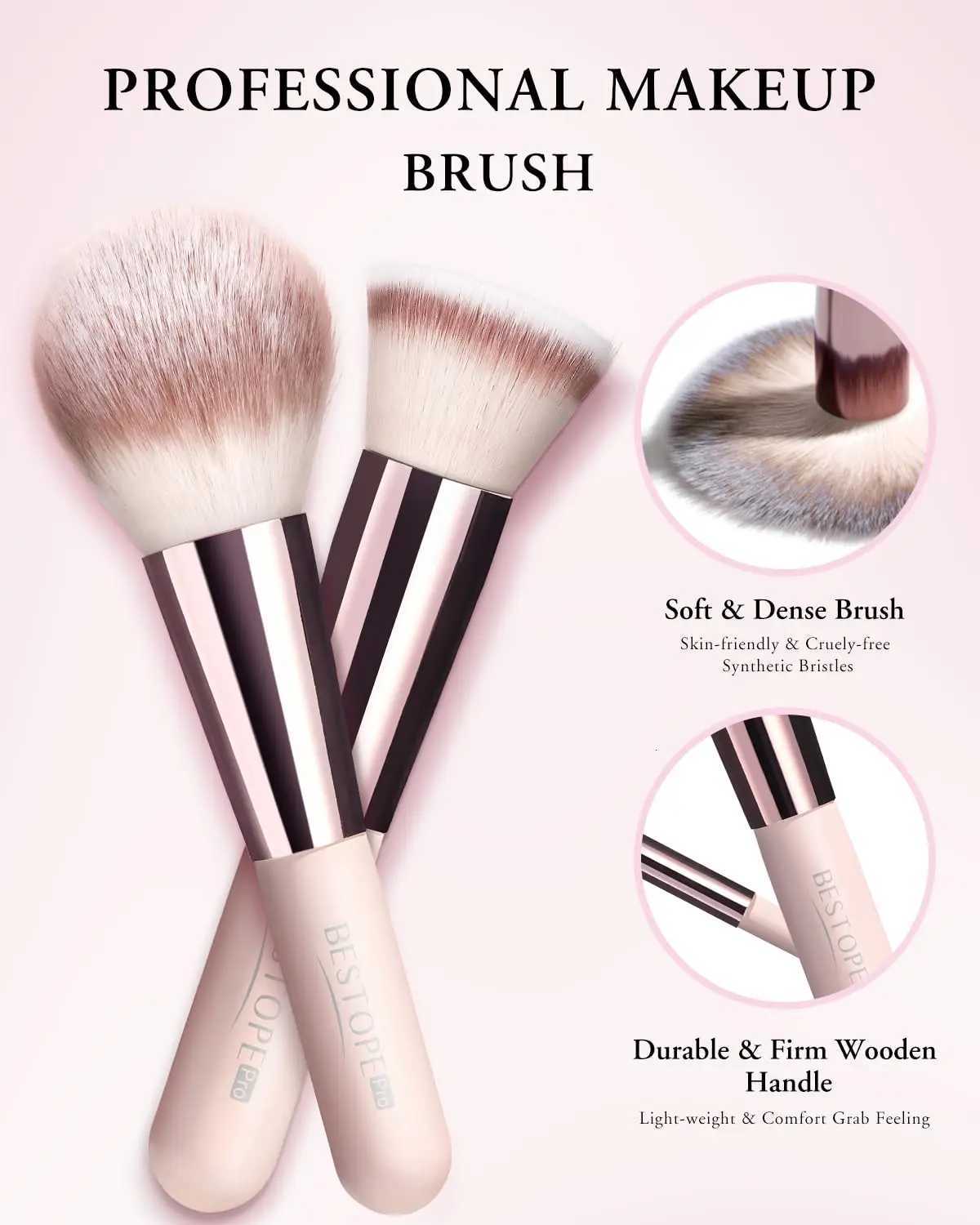20PCS Travel Makeup Brush Set with Case Foundation Concealer Blush Eyeshadow Brush Contour Set XJ2500716