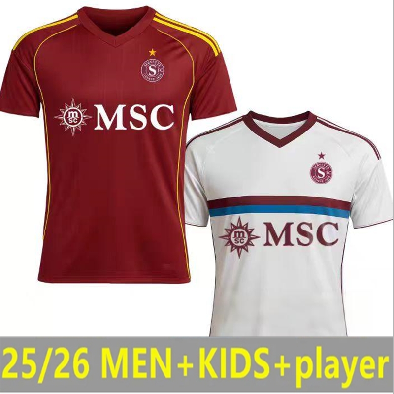 NEW S-2XL 2025 26 Servette FC Football Club Jersey Enzo Drake Alexis Miroslav Personalized T-shirt