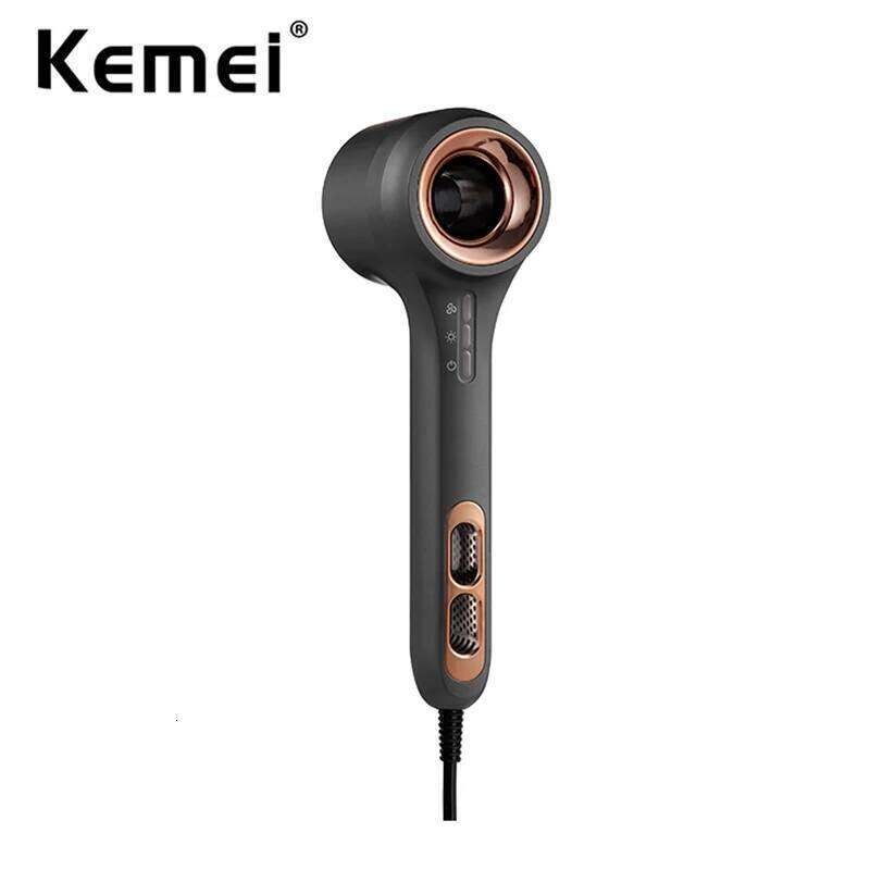 Kemei High-Speed 110000Rpm Motor Fast Drying Blow 1500W Ionic Hair Dryer For Home And Travel Magnetic Nozzle