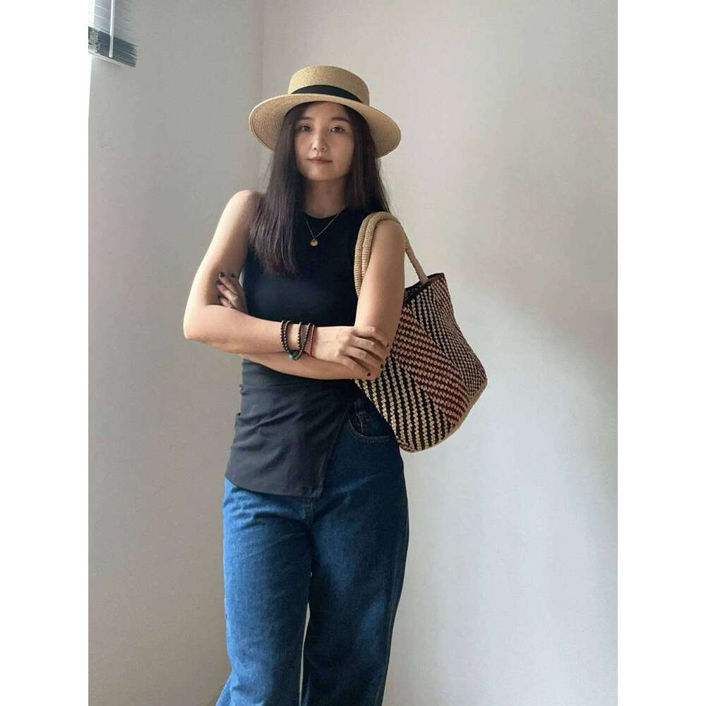 NEW 2025 Classic Lafite Straw Women's Tote Hand Woven Lazy Single Shoulder Underarm Bag