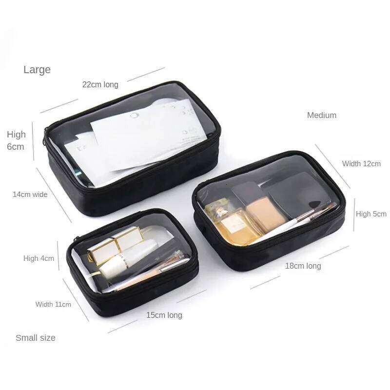 Women Makeup Bag Waterproof Clear PVC Cosmetic Case Travel Make Up Kit Bags for Men Toiletry Brush Organizer Pouch X250716