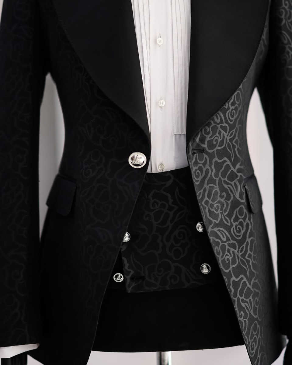 Jacquard Wedding Men Suits New Business Suit Fit Slim Tailor-Made Groom 2-Pieces Coat Pants Formal Occasions Party Customized M253452