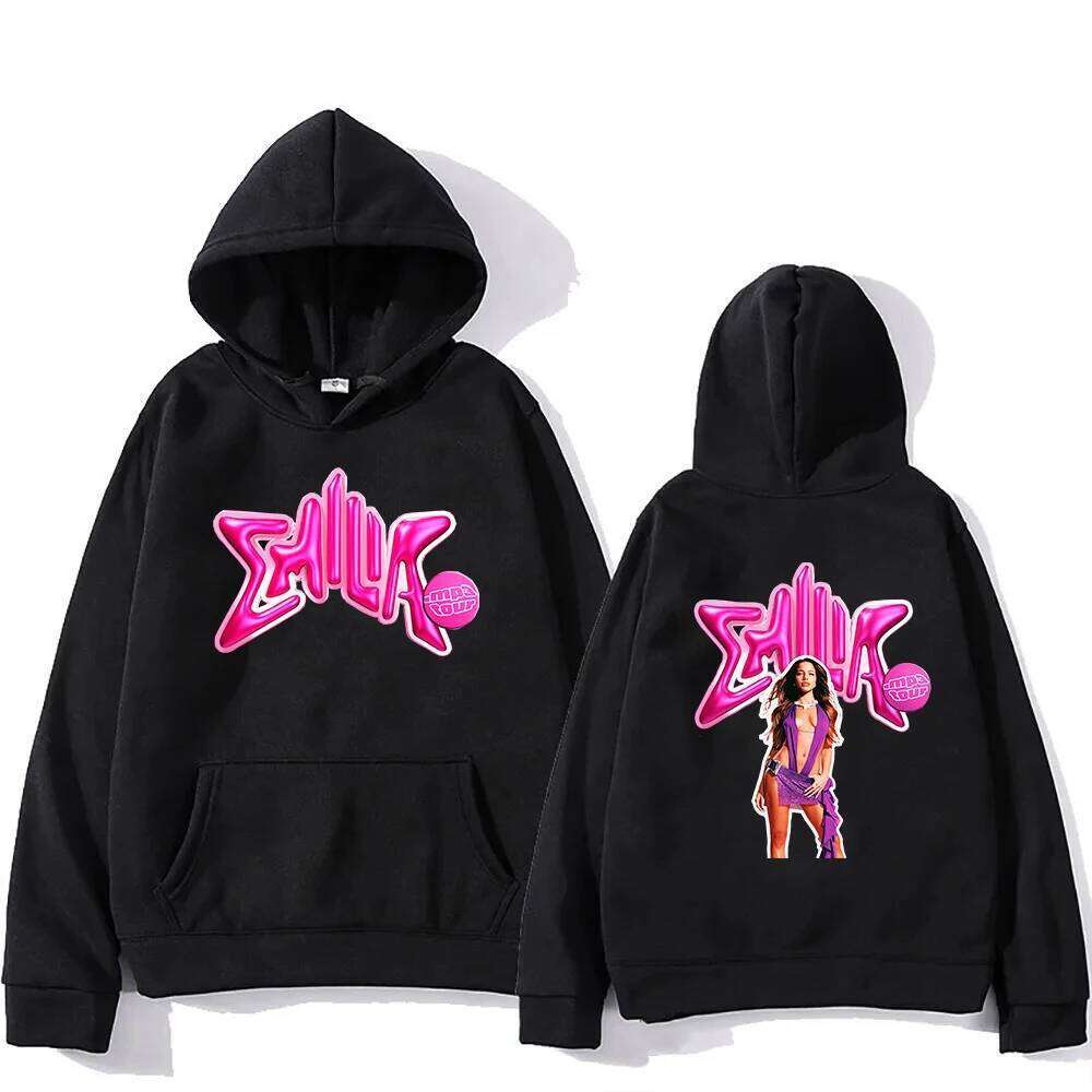 Designer Leisure High Quality Emilia Mernes Hoodie Fashion Album MP3 Women/men Haruku Aesthetic Hoodies Unisex Autumn Winter Pullover Sweatshirt Vinta