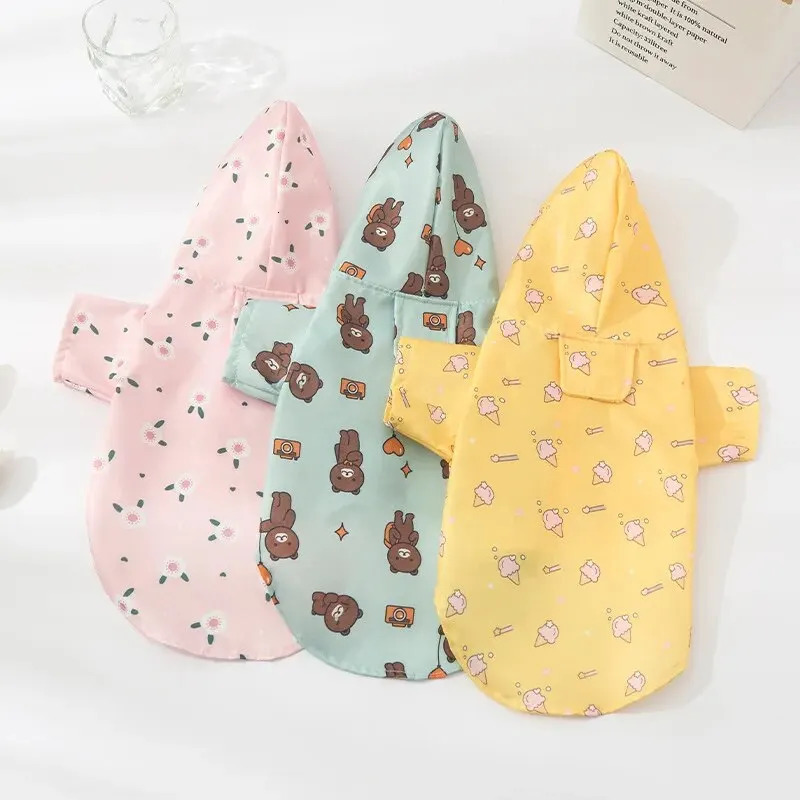 Pet Dog Raincoat Summer Fashion Short Sleeve Waterproof Clothes Puppy Coat Outdoor Bichon Schnauzer Welsh 250711