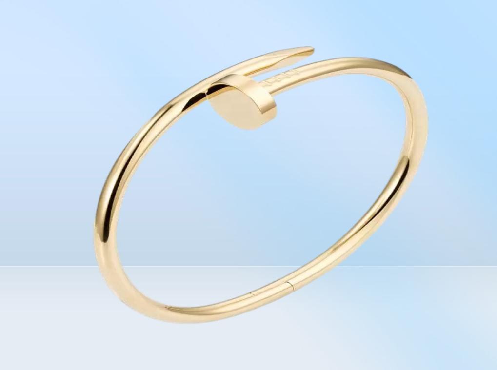 Gold nail bracelet designer bangle braclets mens luxury bangles women titanium steel 18k GoldPlated charms fashion Jewelry access7999164