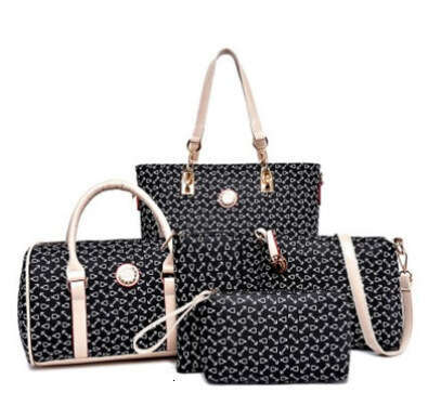 Women's New Fashion Handbag Arrow Pattern Single Shoulder Mother-Daughter Bag Six-Piece Set