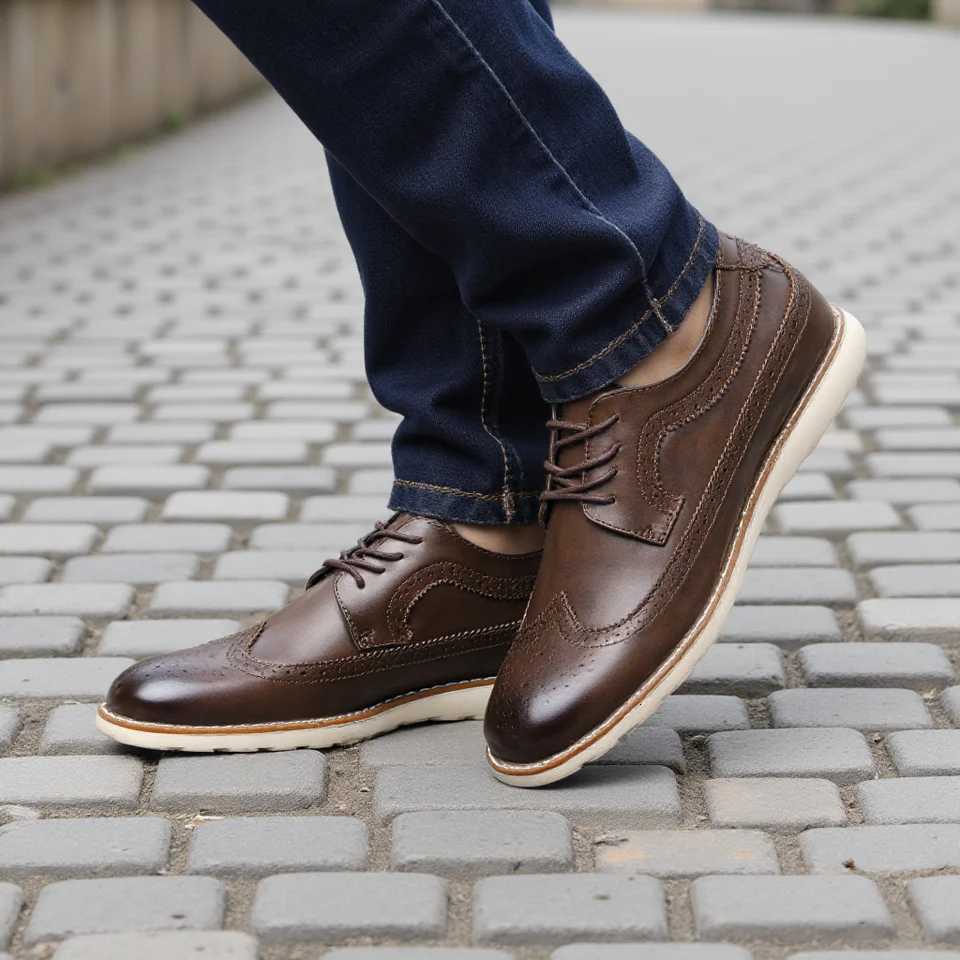 2023 Brand Mens Brogue Casual Shoes Fashion Comfortable Shoes W250716