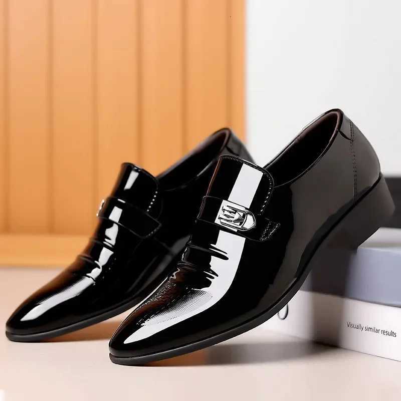 Brand New Leather Shoes Men Casual Business Shoes Office Work Shoes Men Party Wedding Oxford Pointed Toe Loafers W250716