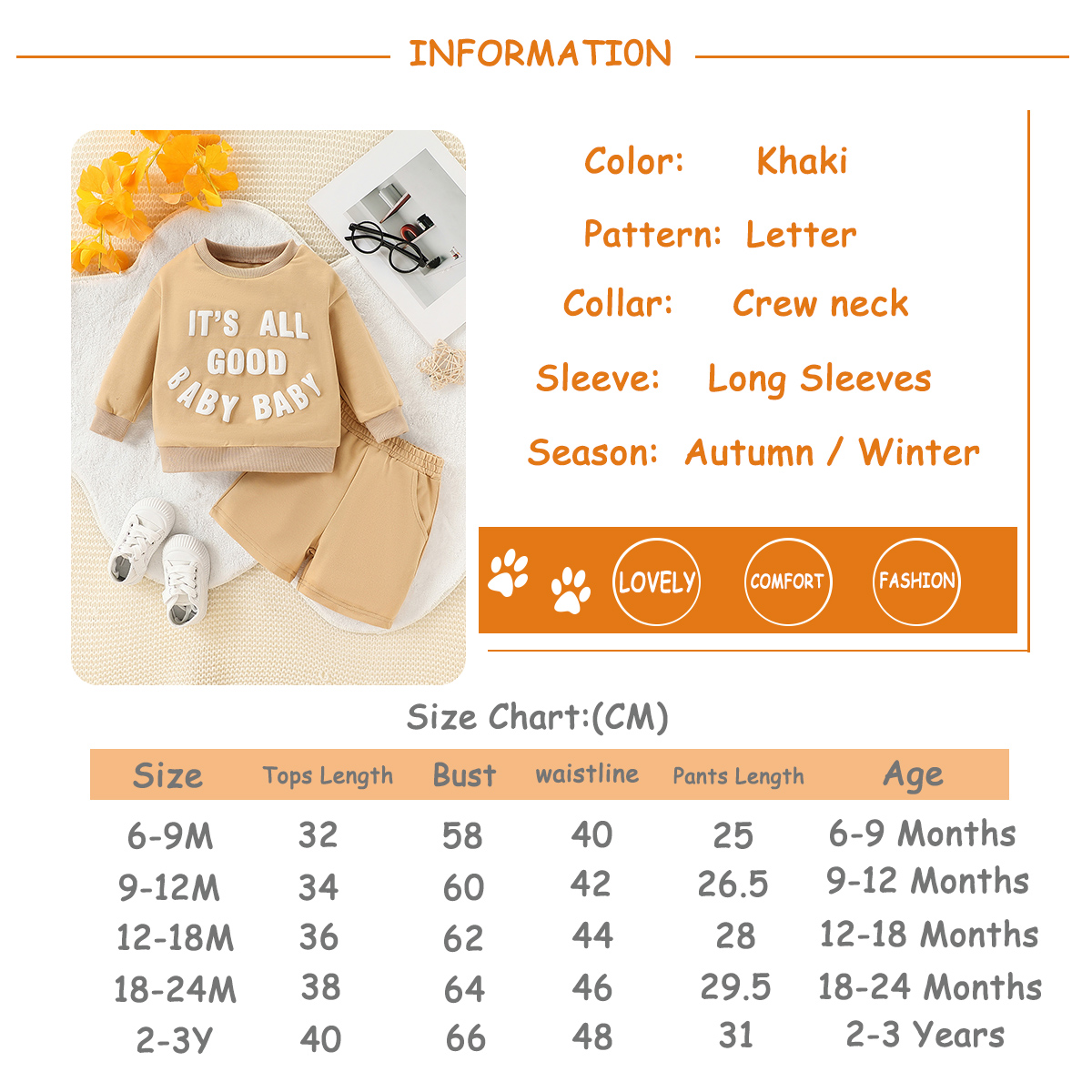 2-piece set of fashionable and casual street style letters, three-dimensional printed ribbed round neck sweatshirt and shorts suitable for autumn and 