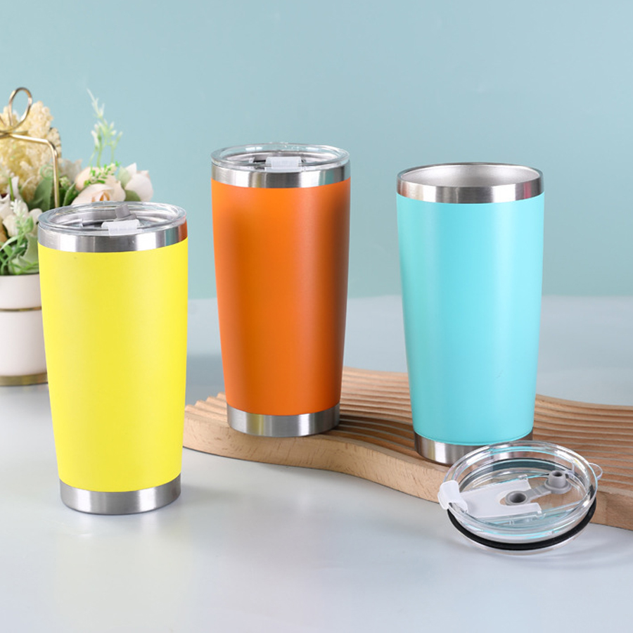 2025 NEW CIVAGO 20oz with Lid Stainless Steel Vacuum Insulated Water Coffee Tumbler Double Wall Powder Coated Spill-Proof Travel Beer Mug Thermal Cup 