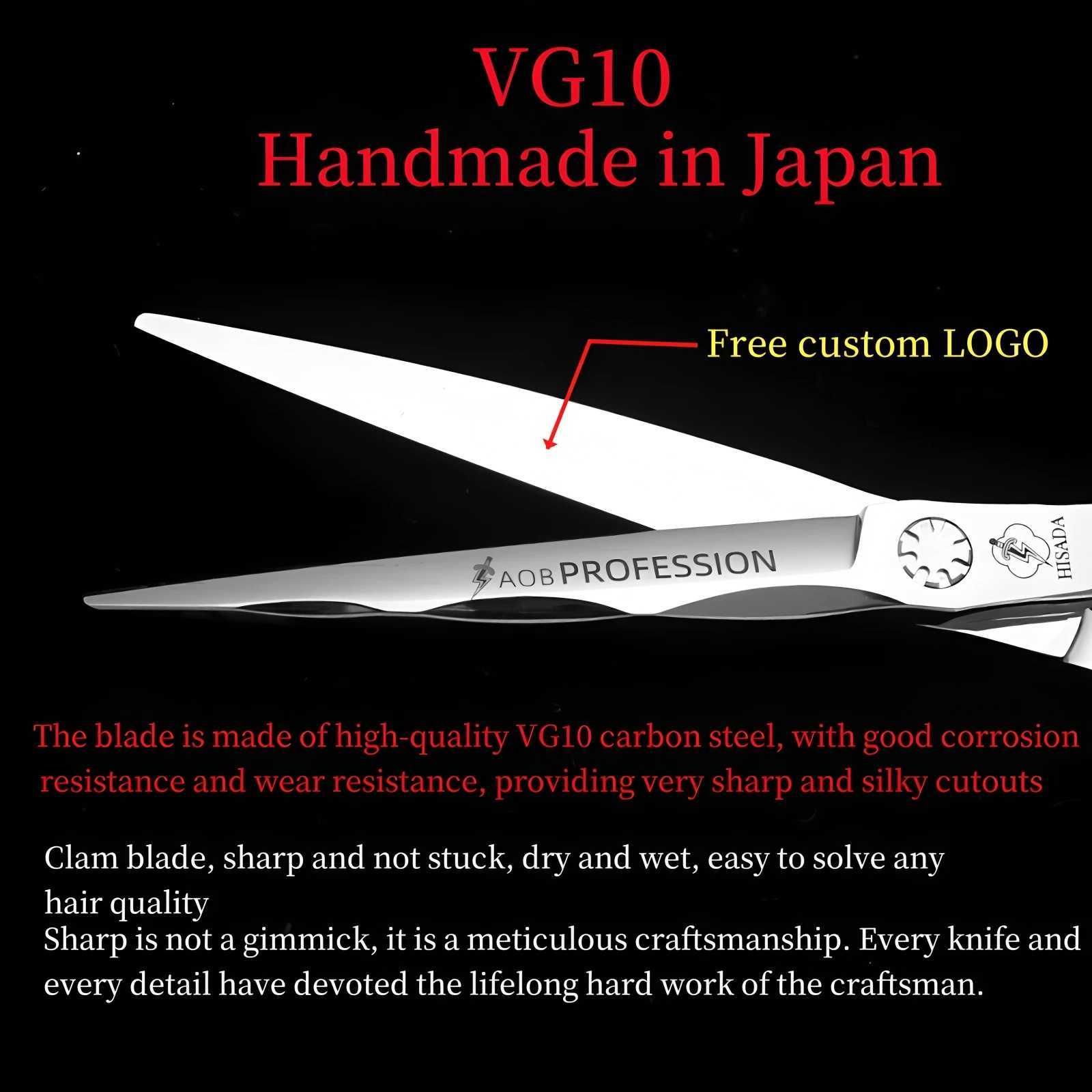 6.0-6.5-inch VG10 Material Professional Hairdressing Scissors HISADA Barber Scissors Hair Cutting Machine Hair Cutting Scissors W250716