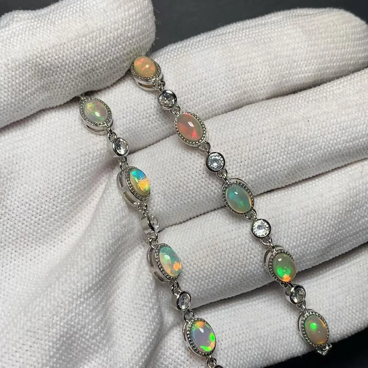 Gorgeous Color Natural Opal Bracelets Bangles For Women Adjustable Fine Jewelry Stone Gift Party Woman Birthday 250712