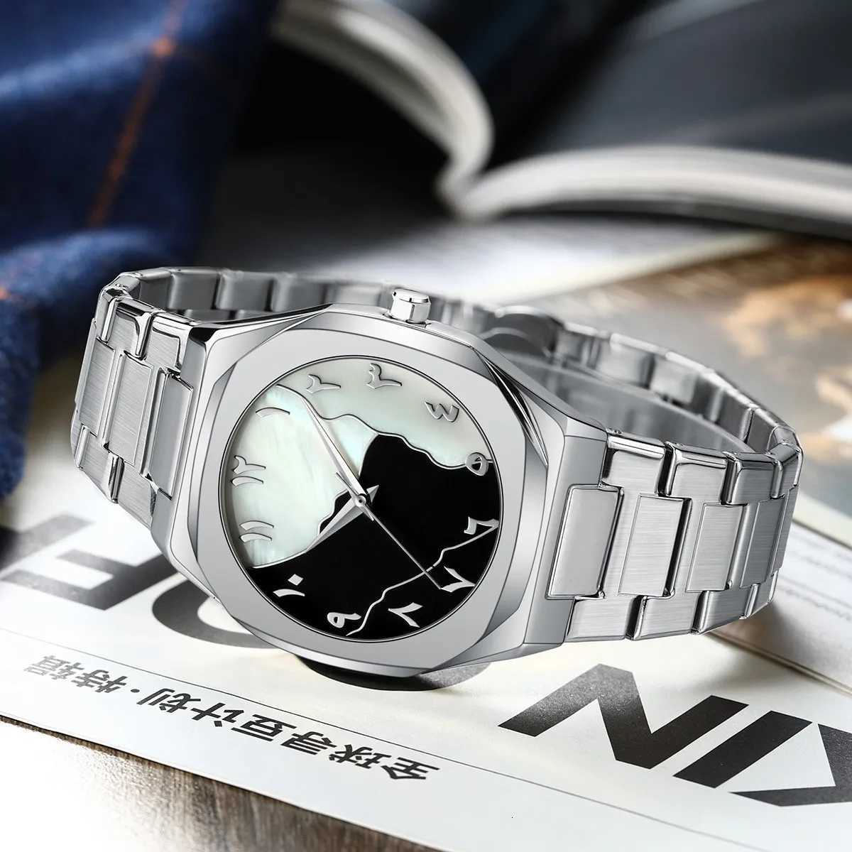 Top Brand Mens Business Personality Simple Trend Gold Steel Belt Waterproof M Fashion Quartz Clock Wristwatch Gift Y250715
