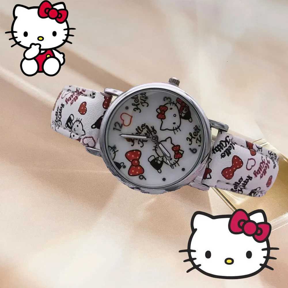 Sanrio Children Watches Hello Kitty Cartoon Waterproof Kid Watch Quartz Pu Leather Strap Sports Quartz Watch Birthday Gift. w250716