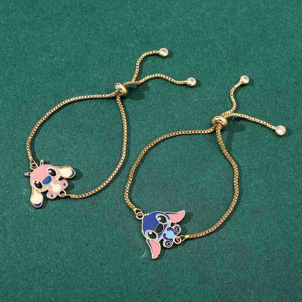 Disney Lilo Stitch Bracelet for Women and Girls Cute Luck Charm Fashion Jewelry Gift W20250716