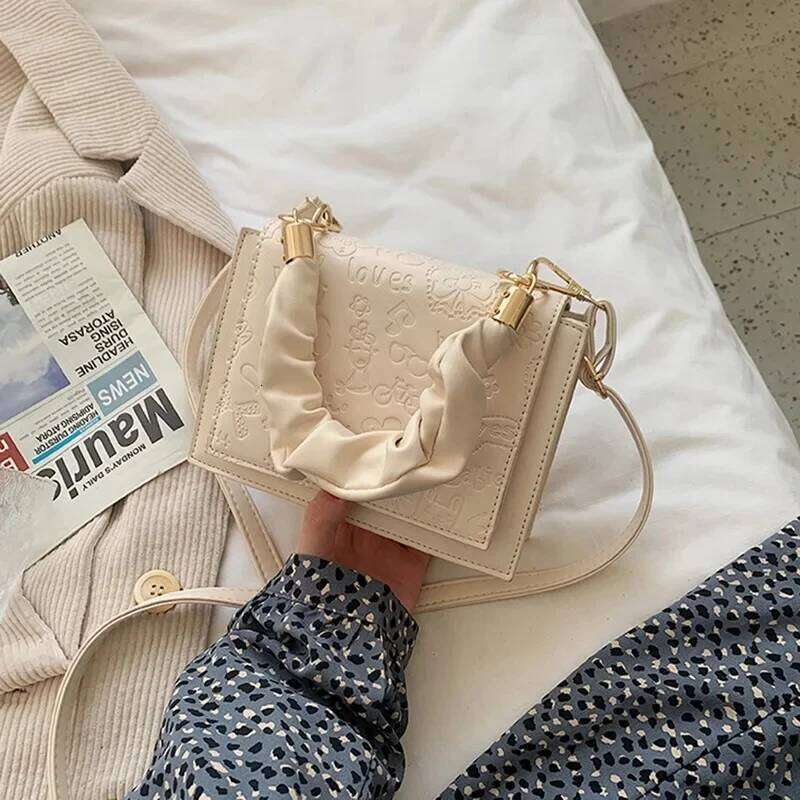 HOT Women Foldable hobo Classics Lady Tote Bag Embroidered Shoulder Bags Fashion Nylon Handbag short and long handles