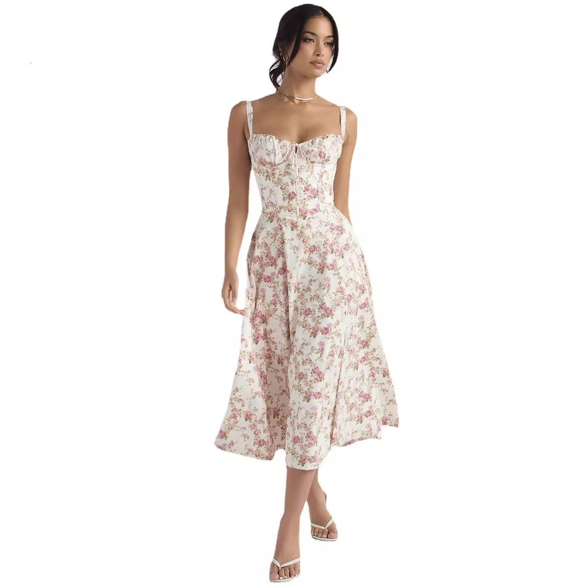2025 Amazon Hot-Selling Summer Elegant Fashion High-End Strap Gentle Style French Dress for Women