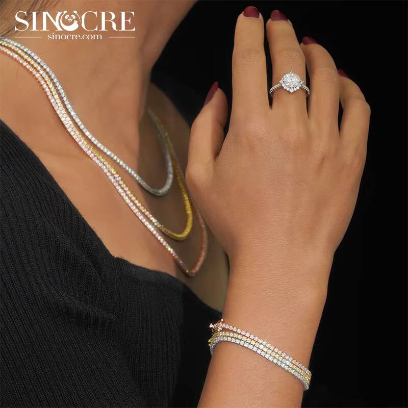Chic Gender-neutral Jewelry: High-Quality 5mm Simulated Diamond Necklaces