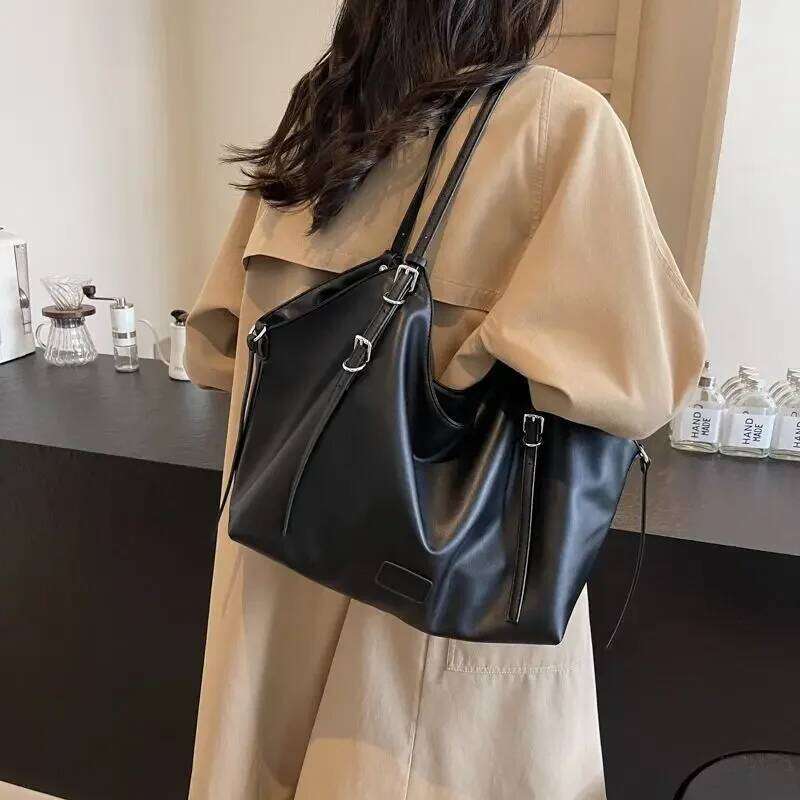 New2025 Retro Fashion Tote Niche All-In-One Large Capacity Commuter Shoulder Senior Leisure Bag Women's Handbag High Quality