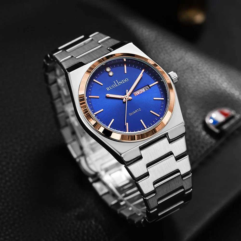 New Cross Border Mens with Steel Strip Cndar Quartz Mens Mens Luxury Y250715