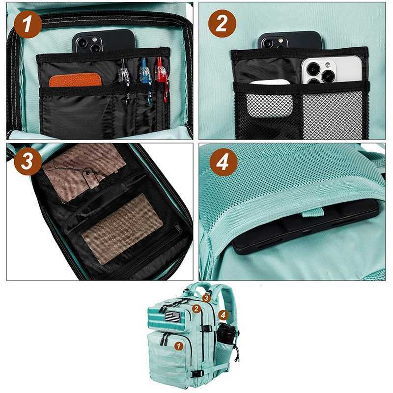 LHl 35L Tactical Backpack Small Athlete Gym Bag for Men/Women Qutdoor Travel Hiking Molle Rucksack with Bottle Holder S250715