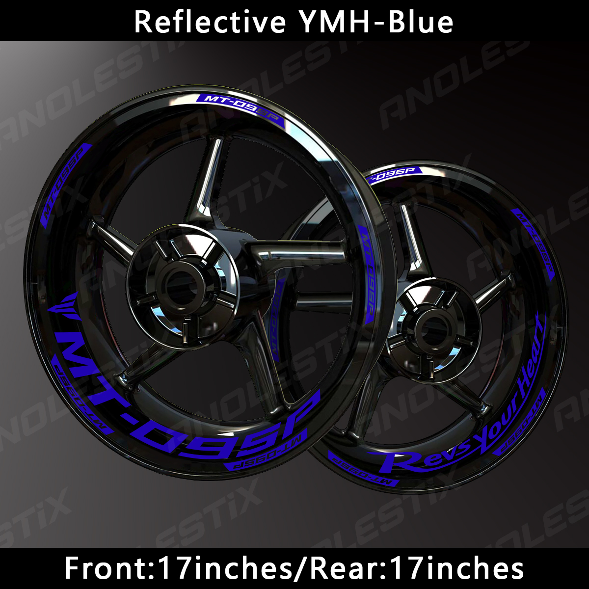 AnoleStix Customized Reflective Motorcycle Wheel Sticker Hub Decal Rim Stripe Tape For YAMAHA MT-09 SP MT09 SP
