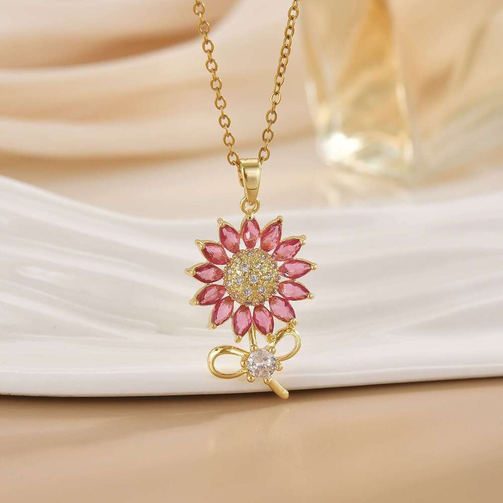 For Women, Light INS Style Daisy Versatile Clavicle Chain Fashion Necklace Jewelry Fc6