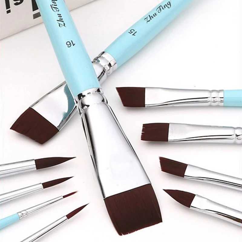 Body Painting Face Body Art Paint Multifunctional Professional Paint Brushes Set Wooden Handle Nylon Brush Oil Painting Brushes XJ2500716
