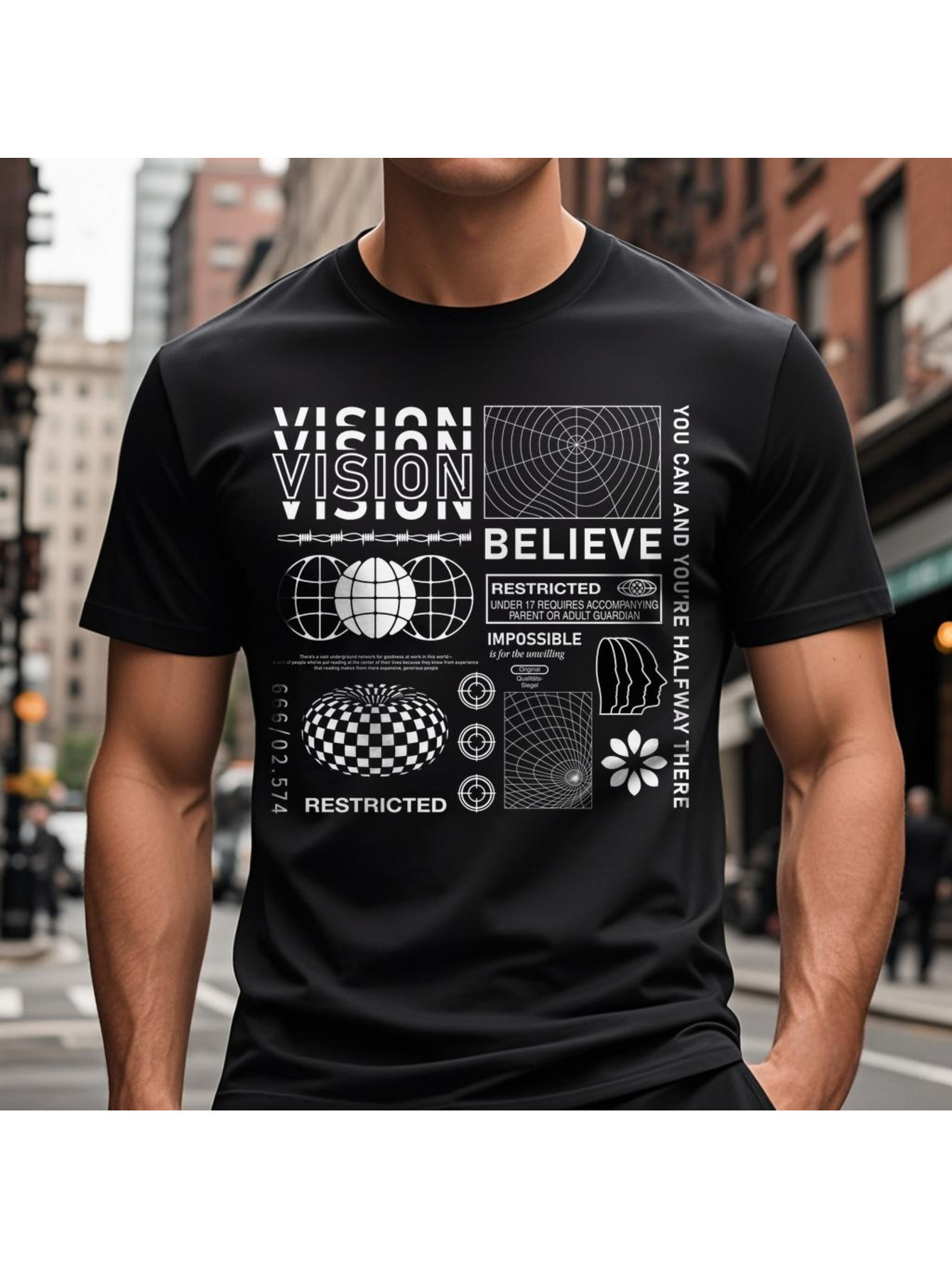 VogueEpoch Short sleeve pattern T Shirts S-3XL Men black Adult text Cotton White Round collar 180g Wed 7a