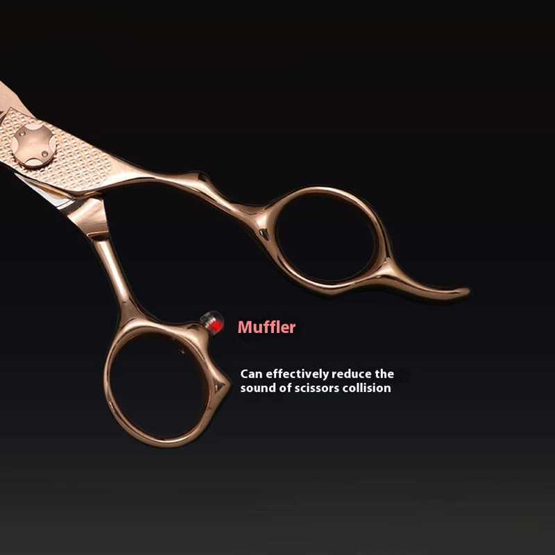 6Inch VG10 Salon Hair Stylist Professional Hairdressing Scissors Rose Gold Flat Teeth Thinning Shears W250716
